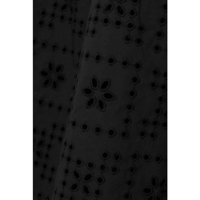 Matteau Cropped Black Broderie Anglaise Cotton Eyelet Poplin Top Size Us 2 — image 8 of 8